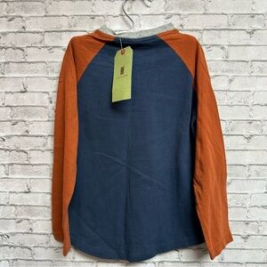 Class Club Rust Navy Boys 4/5 Color Block Shirt Long Sleeve